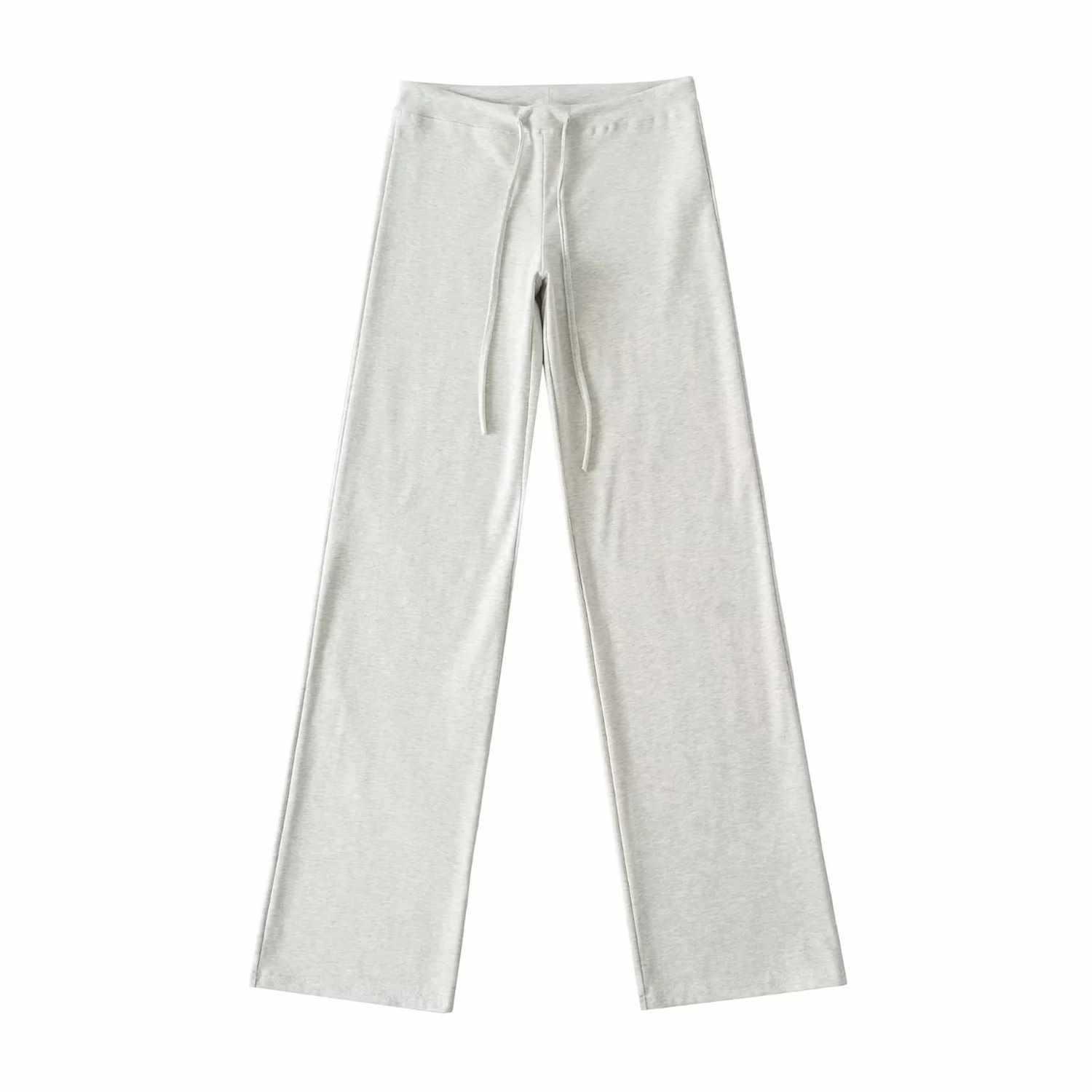 

Women s High-Waisted Drapey Drawstring Pants – Casual, Loose-Fit, Mid-Low Waist Sweatpants for Home, Yoga, & Autumn Comfort. Small