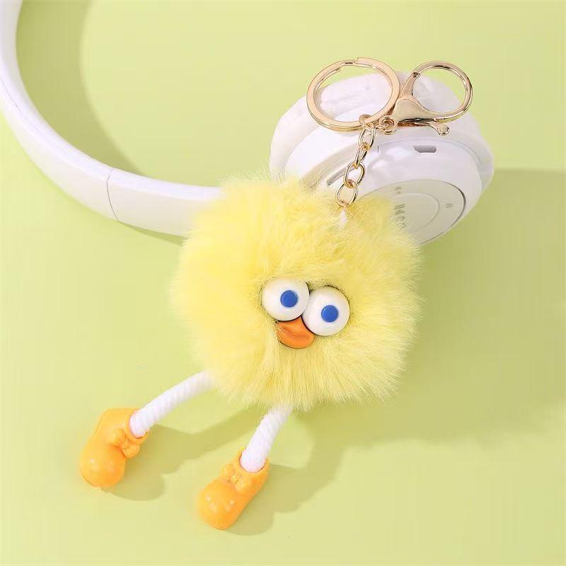 Faux Mink Rabbit Fur Elf Plush Keychain Pendant Ornament
