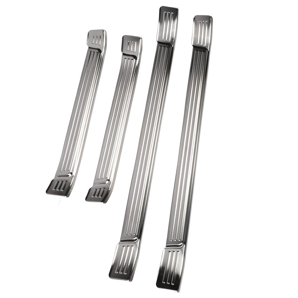 4pcs Door Sill Protector Scratch Stainless Steel Door Sill Scuff Plate Trim Sticker Strips for 2024
