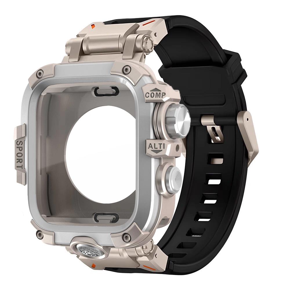 

Чохол+Ремінець 2в1 для Apple Watch Band Ultra 3 49мм 46 42 44 45мм Корпус зі сплаву металу Силіконовий браслет для IWatch 11 10 9 8 7 654SE 46mm Series 11