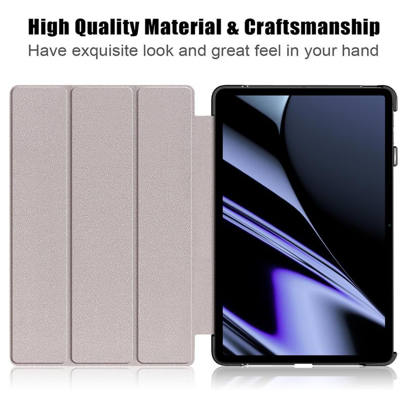Tablet Case For Oppo Pad Case 2022 Pu Leather Hard Back Stand Folding Cover For Funda Oppo Pad 11 Inch Case Cover Coque Rose Gold