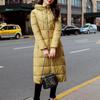 Womens Ladies Warm Plus Size Solid Color Hooded Single Breasted Medium Length Cotton Jacket Waistcoat Slim Cardigan Coat