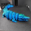 3D Printed Fidget Animal Crocodile Toy, Articulated Figurine, Realistic Flexible Party Favors for Children Reptile Sensory Desk Ornament Stress Relief