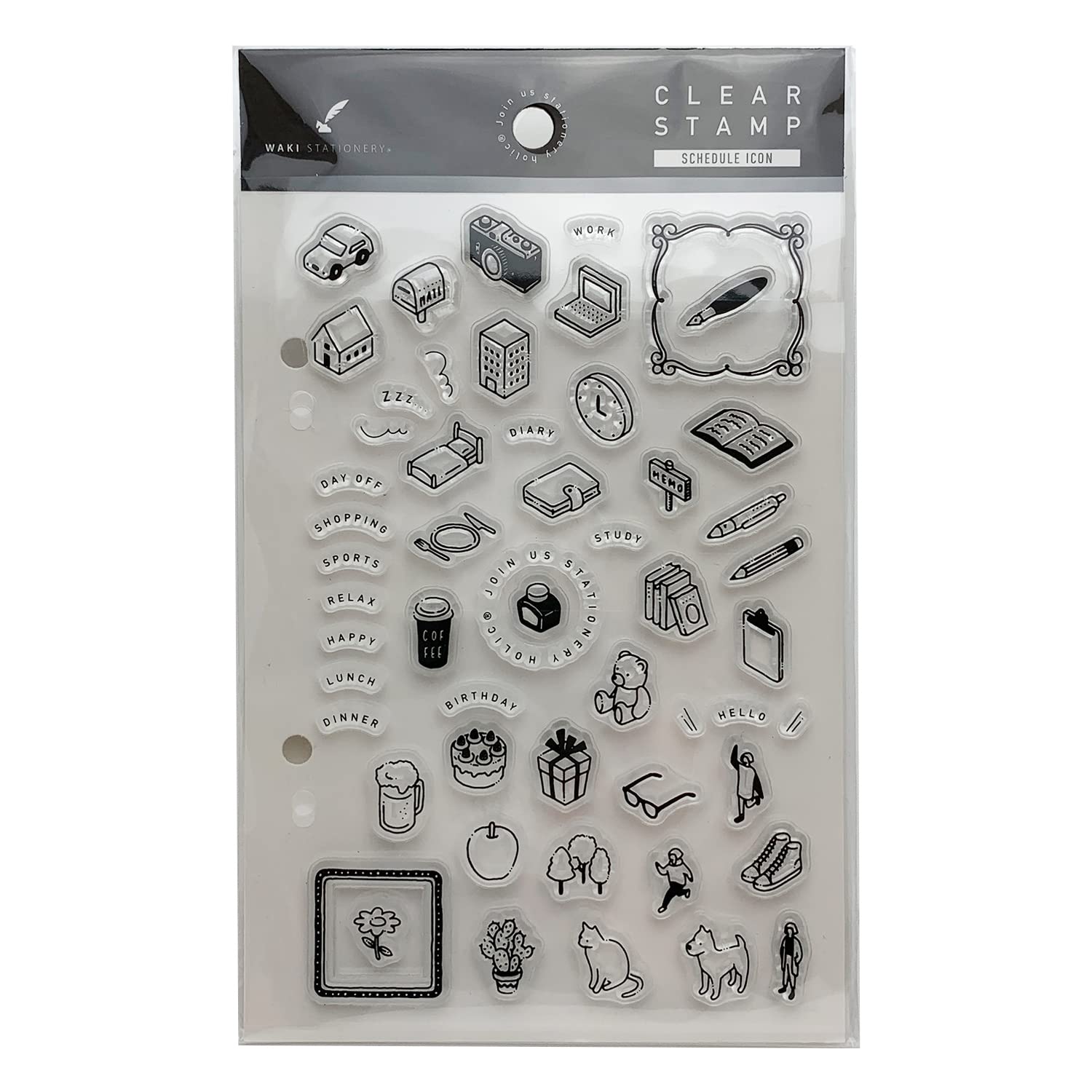 

Прозрачный планер Waki Stationery Оригинальные прозрачные штампы 1 лист, Штампы, Штампы, (Иконки расписания)