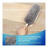 MR.SIGA Lint-Free Dust Remover Bamboo Handle Replaceable Head Washable Microfiber Duster for Home Cleaning
