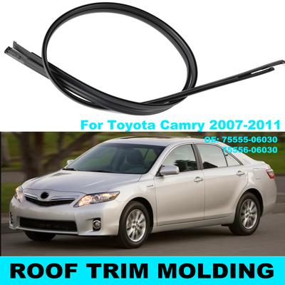2PCS 144cm Rubber Car Roof Drip Finish Trim Moulding Seal Strips For Toyota Camry 2007 2008 2009 2010 2011 7555506030 7555606030