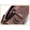 Men's Mobile Phone Bag Small Bag Mini Crossbody Bag Leather Mobile Phone Waist Bag with Belt Retro Cowhide 7-inch Bag