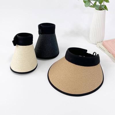 Women's Summer Straw Sun Cap with Dol-Dol-I Vacation Look Sun Cap