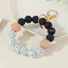European & American Style Silicone Bead Keychain Bracelet Pendant