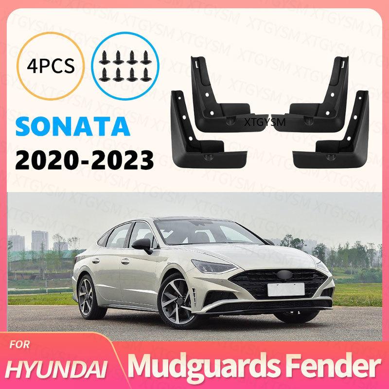FOR Hyundai 10TH Sonata - Mud Flaps Splash Guards Car Accessories Black ABS Set of 4 Pieces for Fender Mudguard