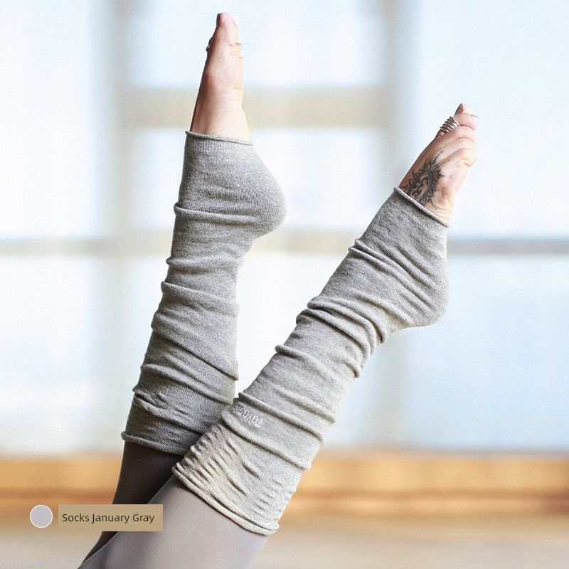 

Hiyoga Хай Йога | Носки для пальцев йоги Осень и Зима Женские Профессиональные Пилатес Чистый Хлопок Гольфы Средней Длины Нескользящие Yoga Socks-Grey Socks/53cm