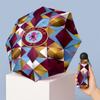Aston Villa Football Pattern Printed Mini 5 Folds 8 Ribs Compact Umbrella Windproof Waterproof Lightweight Portable Folding