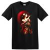 Japanese Style Geisha T Shirt Elegant Floral Red Kimono Art Tee