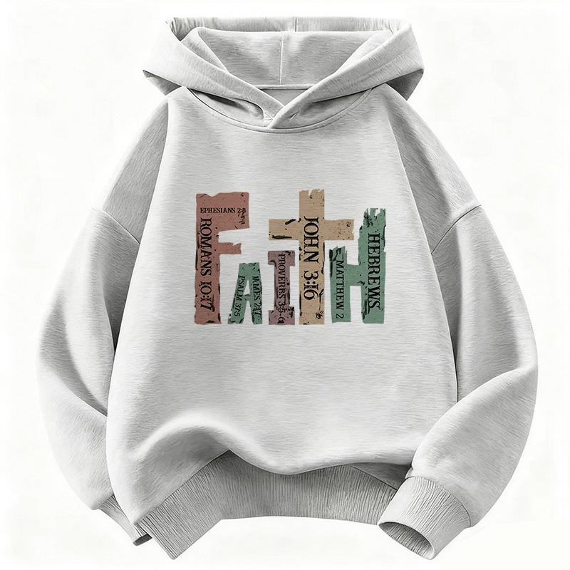 Vintage Faith Colorful Design Hoodie Kids Children's Sweatshirt Hoody Casual Hoodies for Boys Girls Clothes