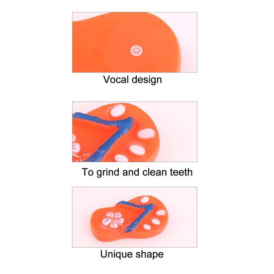 Pantoufle Jouet à Mâcher pour Chien Résistant aux Morsures Soulagement de l'Ennui et du Stress Jouet Chaussure Pantoufle Simulée en Vinyle Jouet Siffleur pour Chiots Dentition Nettoyage