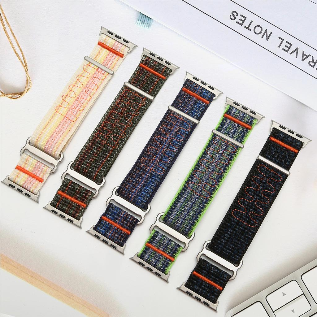 Nylom Trail Loop Strap For Apple Watch Ultra 2 1 49mm 45mm 44mm 42mm Sport Band For iWatch Series 9 8 7 6 5 4 Se 40 41mm Correa
