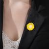 Stainless Steel Sunflower Lapel Pins Women's Brooch Suit Collar Badges for Backpack Jewelry 2026 Birthday Gift Trendy New