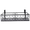 Iron Balcony Hanging Flower Rack Pot Stand Plant Storage Railing Shelf Decoration