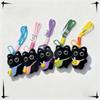 Cute Black Cat Plush Doll Series Toy keychain Decor Bag Pendant For Women Creative Charms Keyring Accessories Gift