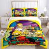 Simpsons Family Adventure Print 3Pcs Bedding Setduvet Cover With 2 Bedropillowcase Home Birthday Gift