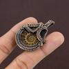 Ammonite Handmade Copper Wire Wrap Gift Jewelry Pendant 2.09" m4c64
