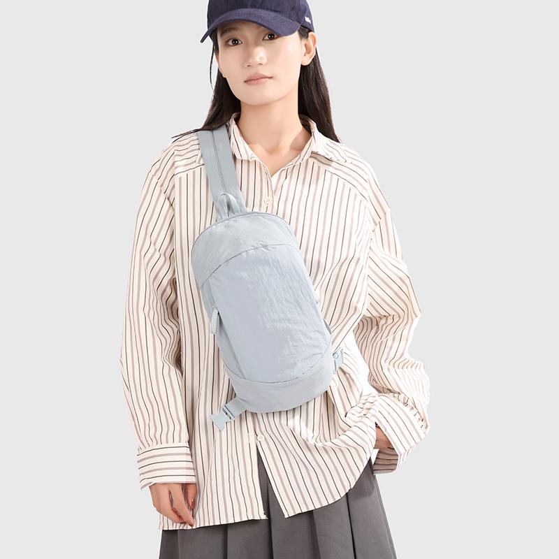 Crossbody Bag Outdoor Sports Chest Bag Large Capacity Solid Color Shoulder Bag