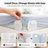 Sheet Suspender for King Queen Bed Corners Holder, Adjustable Non Slip Keep Firm Tight In Place Easy Install Mattress Gripper Clamps, Heavy