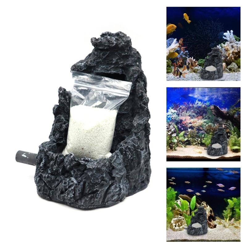 Durability Resins Aquariums Decoration with Sandfall Effect for Easy Installation In Homes or Office Setting