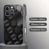 Irregular pattern design tempered glass mobile phone case suitable for iPhone17/16/15/14/13/12/11Pro Max all-inclusive anti-fall