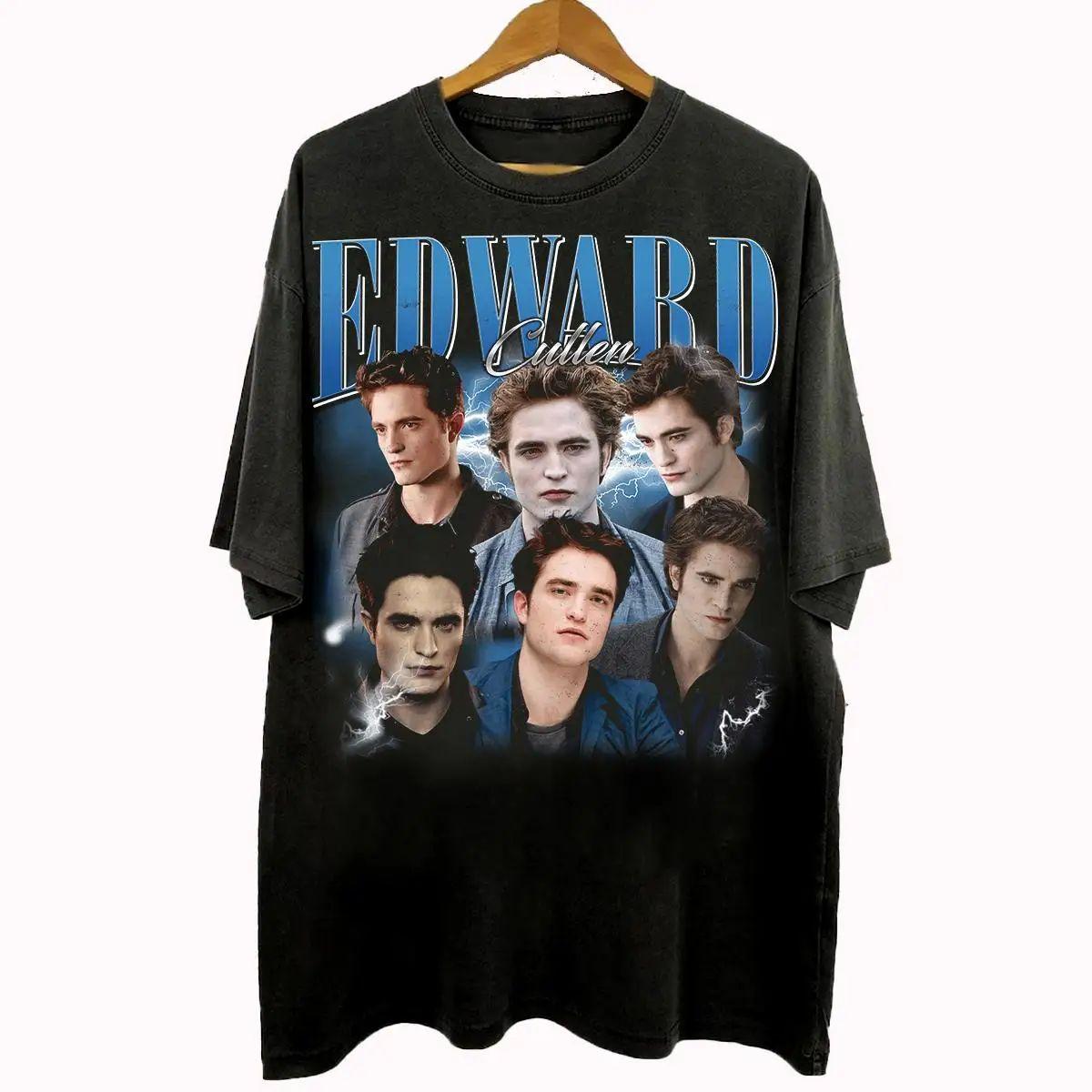 Vintage Y2k Tops 90s Bootleg Style Edward Cullen T-Shirt Edward Cullen Shirt Twilight Saga Movie Gifts Casual T-Shirt Unisex L