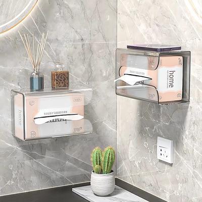 Tissue Box, Wall-mounted Tissue Box, Household Face Towel Storage Box, Toilet, Bathroom and Kitchen, Upside-down Napkin Box