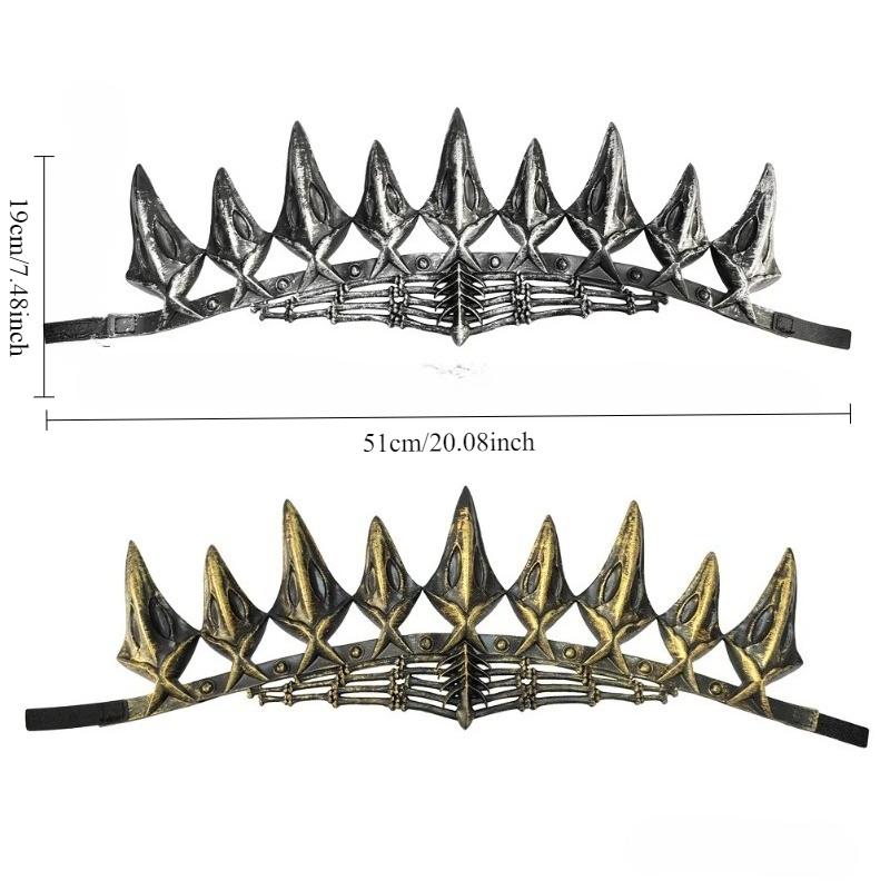 Gothic Dark Vintage Crow Crown for Women Men Cosplay Party Ball Unique Gothic Raven Headpiece Accessories Perfect for Halloween