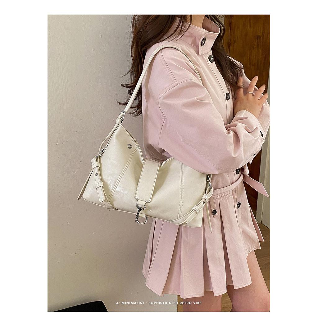 IELGY Ladies Tote Bag Large Capacity Spring Retro Commuter Messenger Bag