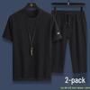 Men's Ice Silk Quick-Dry Summer T-Shirt & Shorts Set - Cool, Loose, Trendy, Casual Sportswear