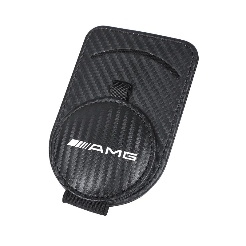 

Quality Leather Car Glasses Clip ID Card Holder Interior Storage For Mercedes Benz AMG Smart Fortwo 451 450 453 EQ Forfour Coupe