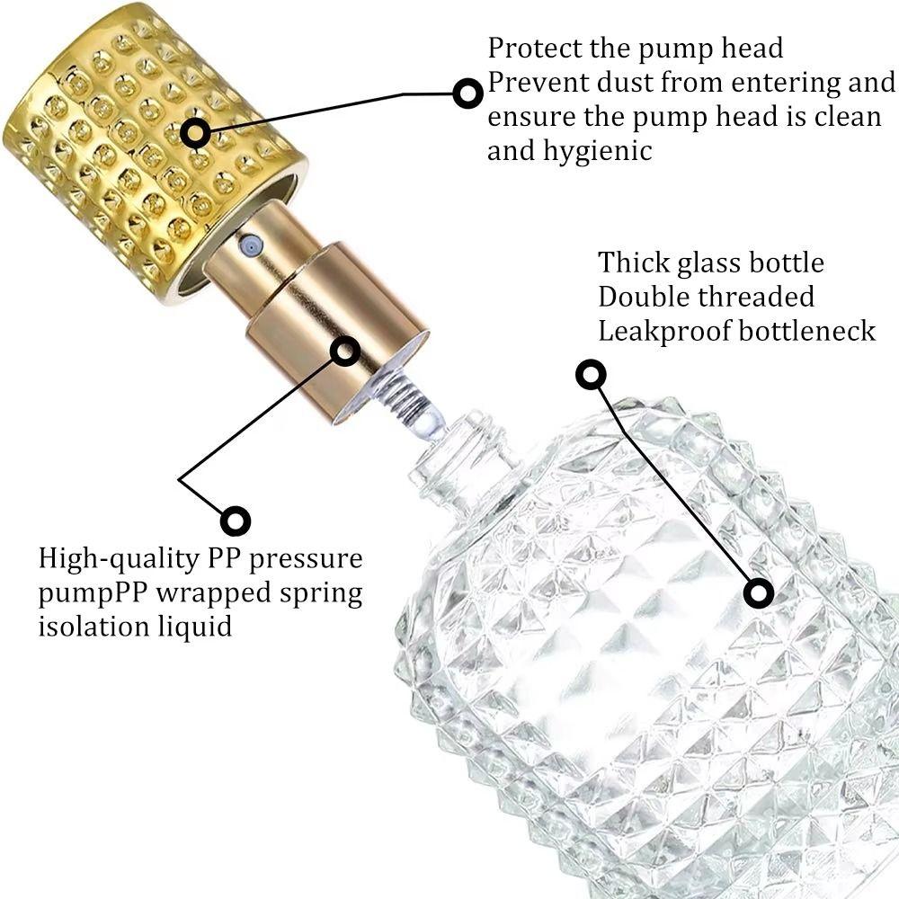 Glass Perfume Atomizer Pineapple Shape Fragrance Storage Glass Perfume Bottle  Daily Outing