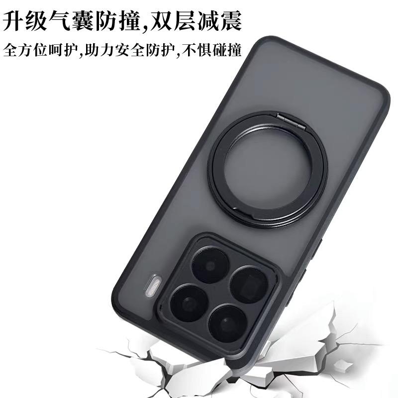 Magnetic Case For Xiaomi 17T Pro 15T Mi 15 T 5G For MagSafe Ring Stand Matte Transparent Cover Protect Shell Shockproof Bumper