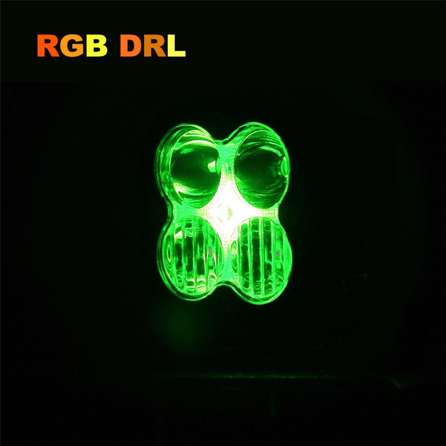 2pcs 3.1" 80W 8000LM LED Work Light Bar Combo Off Road Driving Fog Lamp Super Br