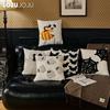 1PC LOZUJOJU Halloween Cartoon Pattern Pillowcase with Polyester Cotton Embroidered Cushion Cover for Sofa Living Room Bedroom Home Decor