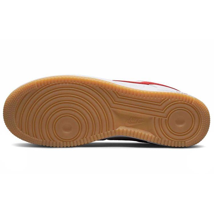 Nike Air Force 1 Low Color of the Month - White University Red Unisex Sneakers Gum-Yellow DJ3911-102