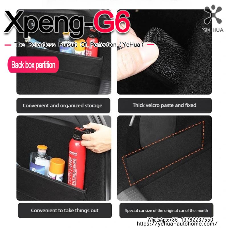 For XPeng G6 2023-25 Car Storage Partition Trunk Storage Partition Car Built-in Storage Clapboard