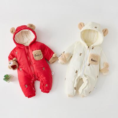 Βρεφική καπιτονέ φόρμα: Ζεστά Βελούδινα Εξωτερικά Ρούχα για Μωρό Φθινόπωρο/Χειμώνα