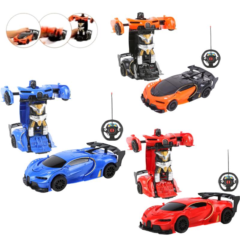 2 In 1 Rc Car Transformation Robots Children Boys Toys Outdoor Control Remote
