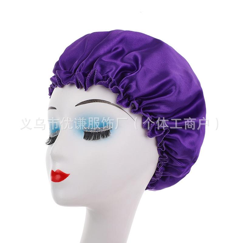 Women's home nightcap high-end satin shower cap mulberry beauty satin hair care cap bag head