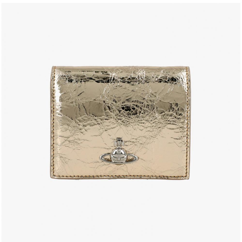 Vivienne Westwood Metallic Crinkle Wallet 51150030w L00a7 R401
