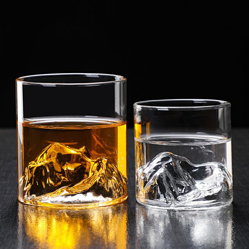 High Borosilicate Glass Transparent Whiskey Glass Guanshan Zaoshan Cup Mount Fuji Glass Household Red Wine Glass