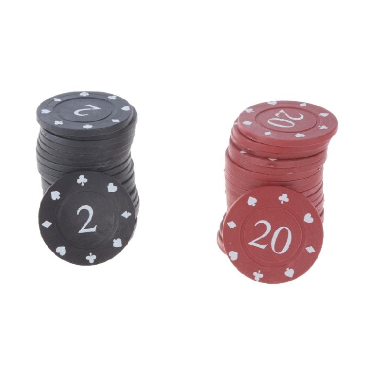 100Pcs Professional Plastic Poker Chip Teaching Coin Plastic Counting Counters Poker Chip Learning Counters Chip