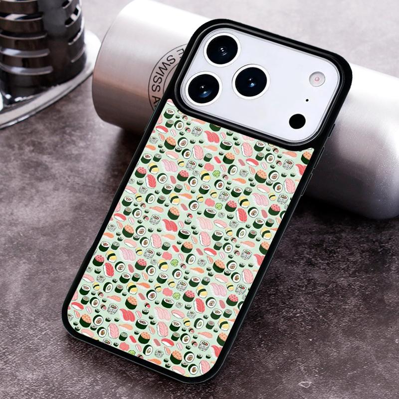 Japanese Sushi Food Phone Case for iPhone 17 16 15 Pro Max Air 14 13 12 11 Plus Shockproof Cover