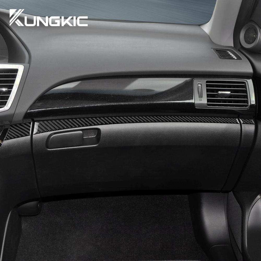 Real Soft Carbon Fiber Sticker For Honda Accord 2013 2014 2015 2016 2017 LHD Car Co-Pilot Instrument Strip Trim Accessories