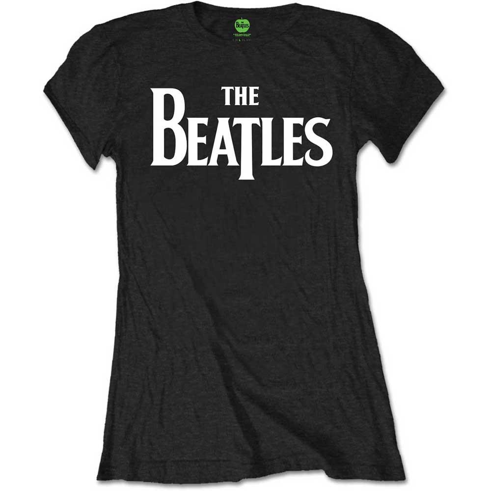 Beatles Drop T Logo Junior Top  Black